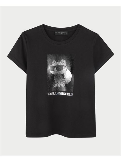 T-shirt en coton pour fille Karl Lagerfeld avec imprimé KARL LAGERFELD | Z3048909B